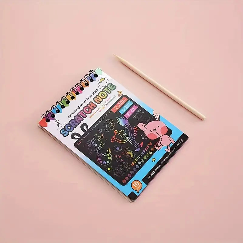 Carnet de Papier à gratter arc-en-ciel
