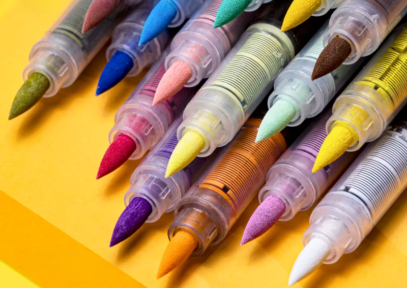 Feutres acrylique pointe fine et souple
