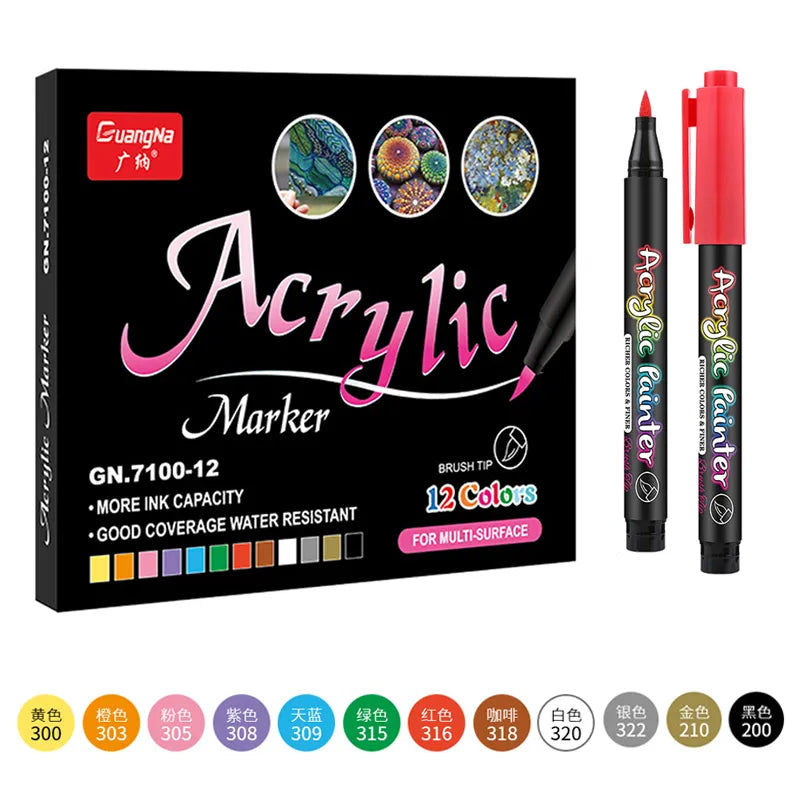 Feutres Acrylique pointe fine et souple