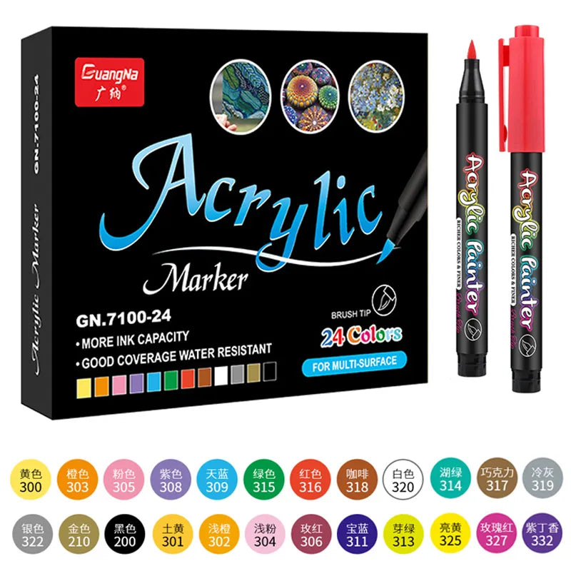 Feutres Acrylique pointe fine et souple