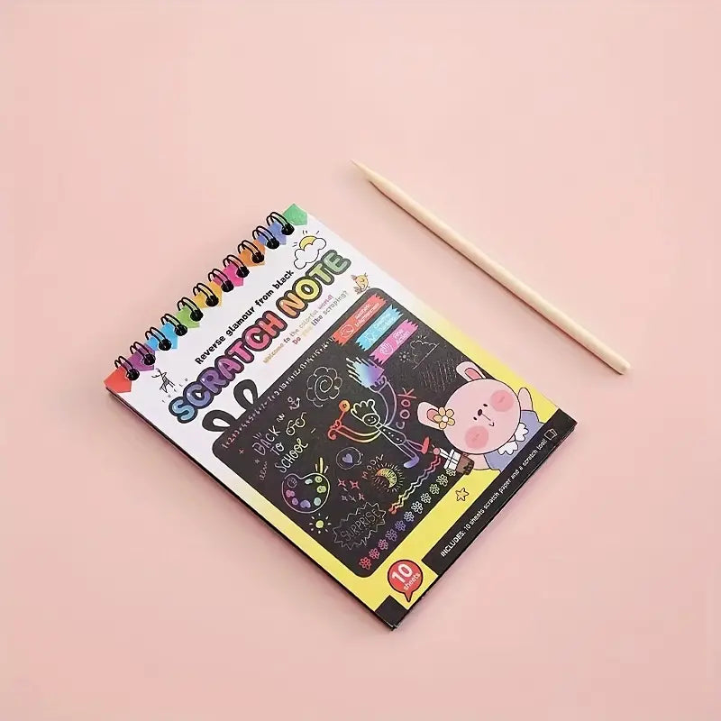 Carnet de Papier à gratter arc-en-ciel