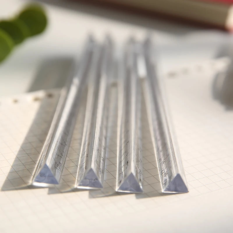 Règle triangulaire transparente pour Dessin
