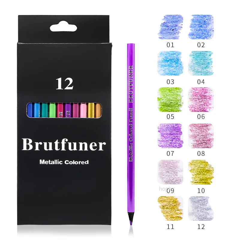 Crayons de couleur métalliques