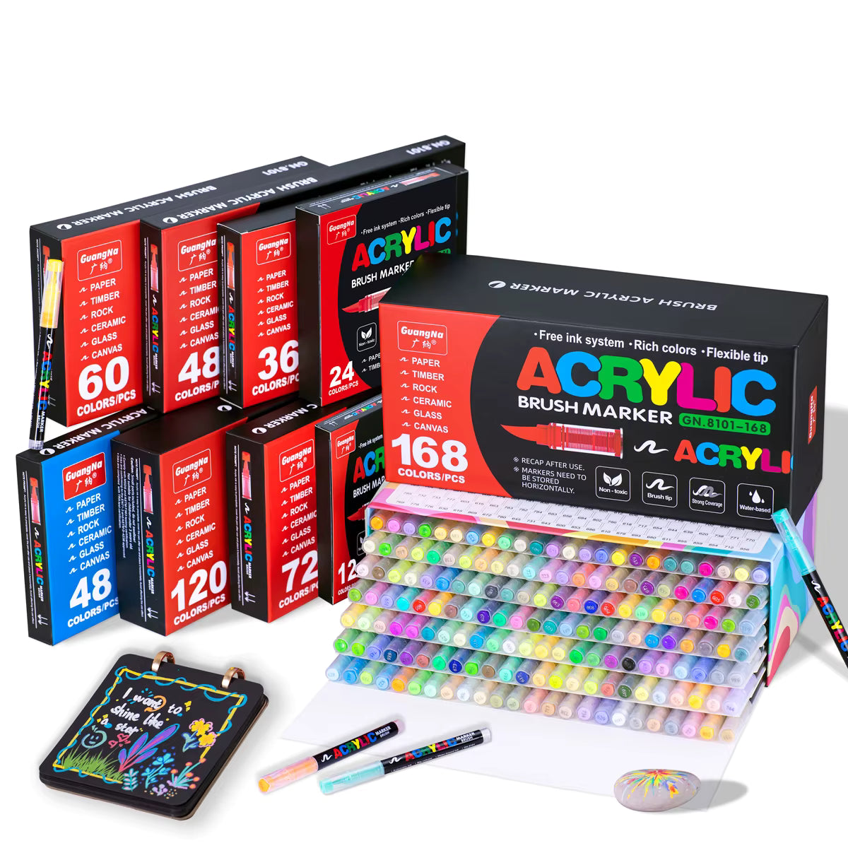 Feutres acrylique pointe fine et souple