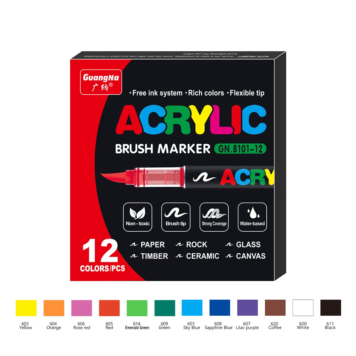 Feutres acrylique pointe fine et souple