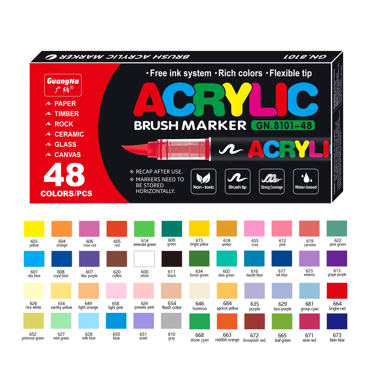 Feutres acrylique pointe fine et souple