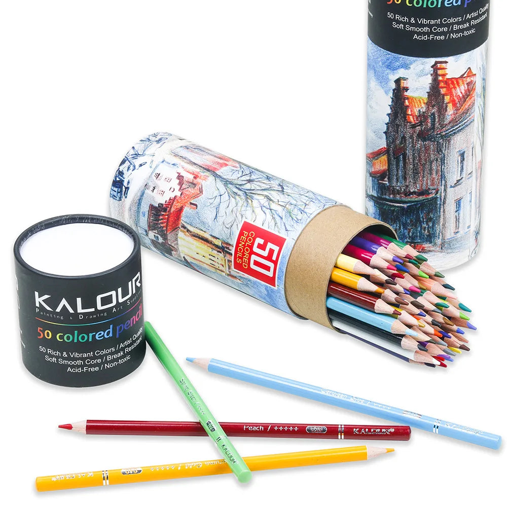 Crayons de couleurs doux avec noyau souple