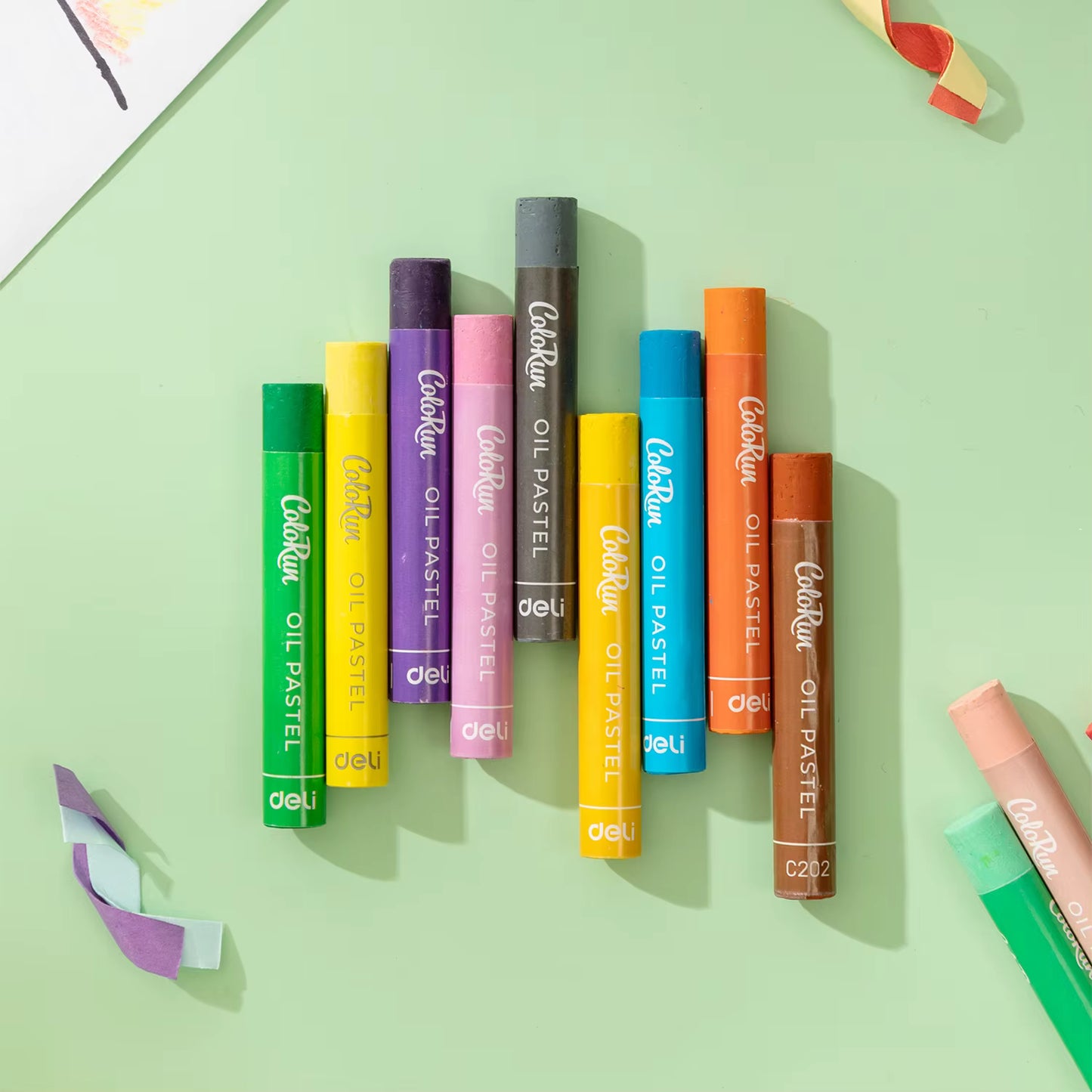 Pastels doux à l'huile