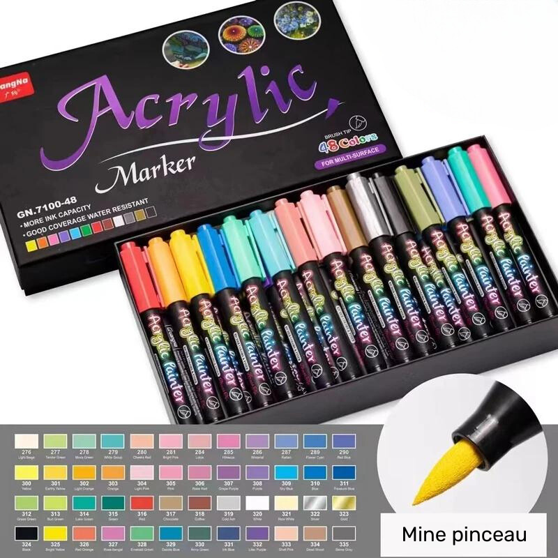 Feutres Acrylique pointe fine et souple