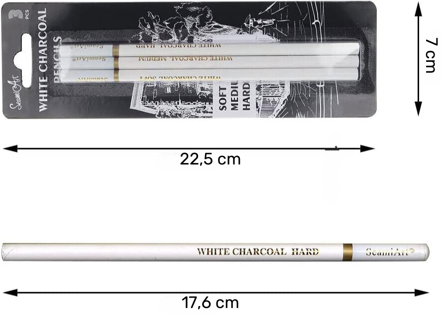 Crayons blanc 3 duretés