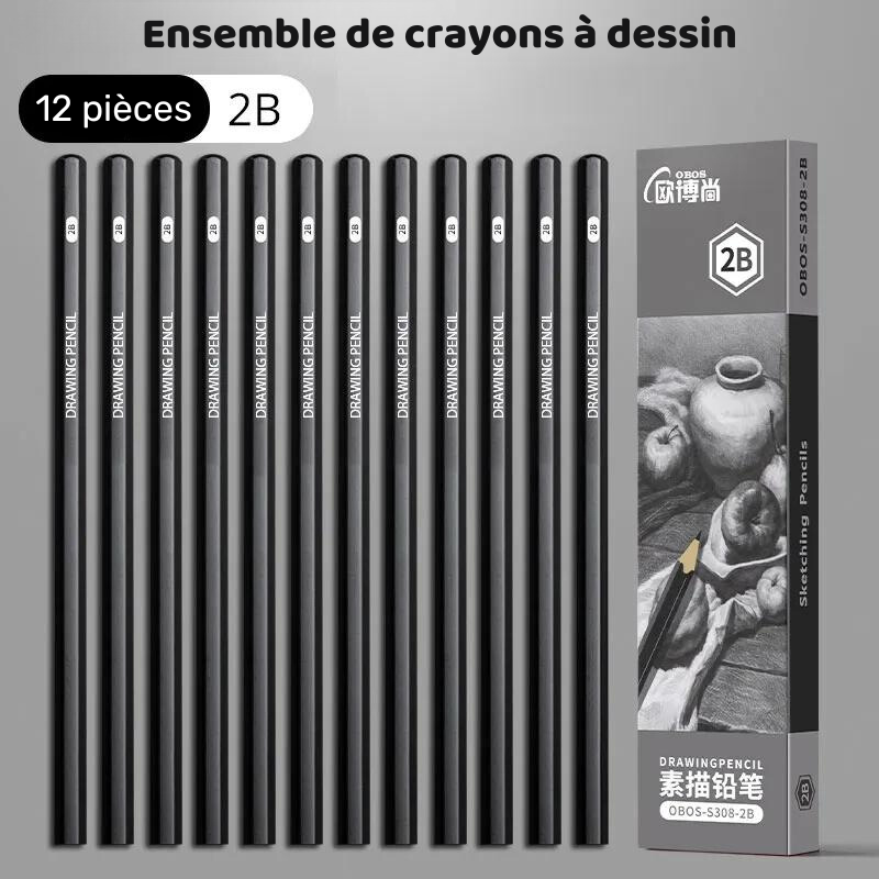 Crayons noir intense