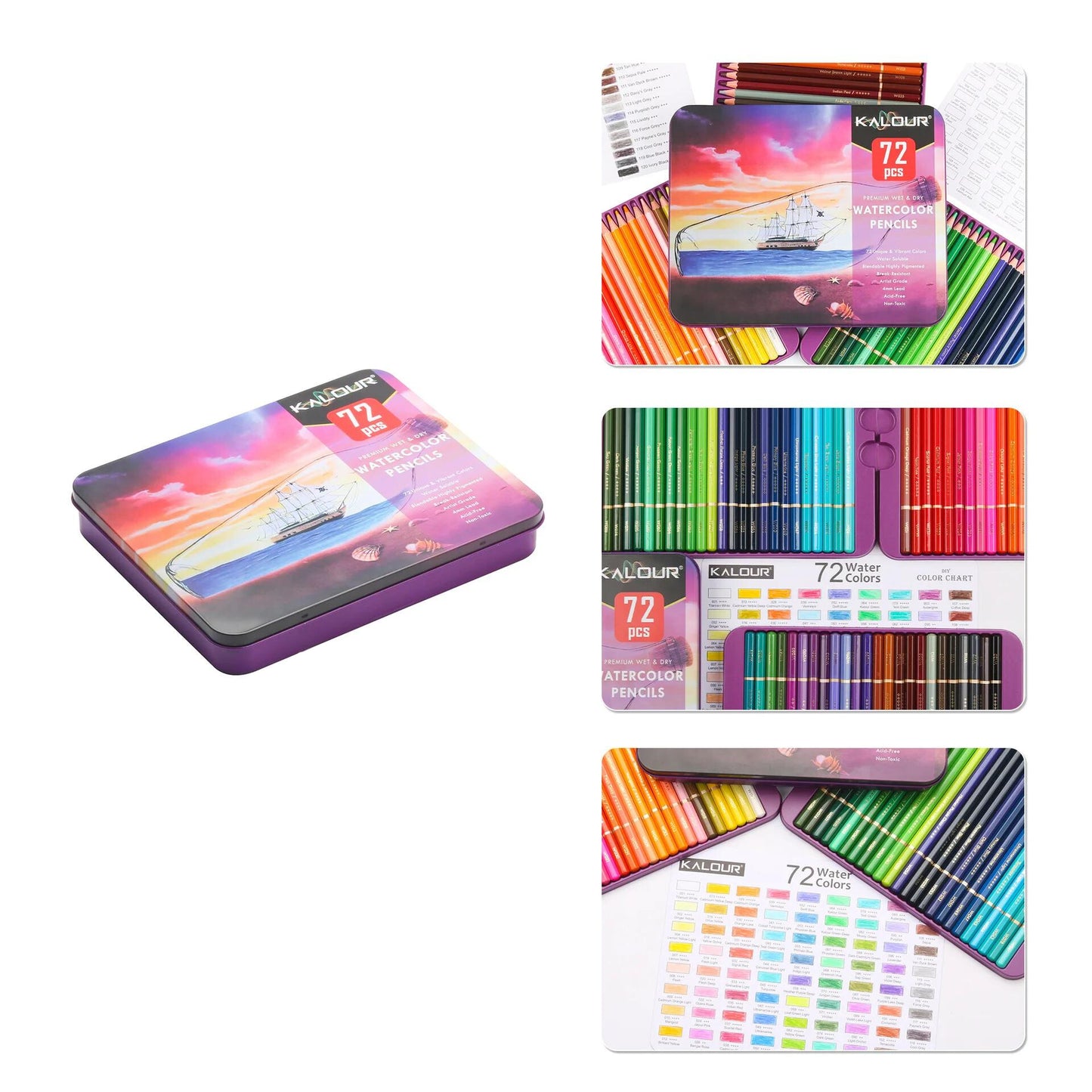 Crayons de couleur Aquarellable Premium
