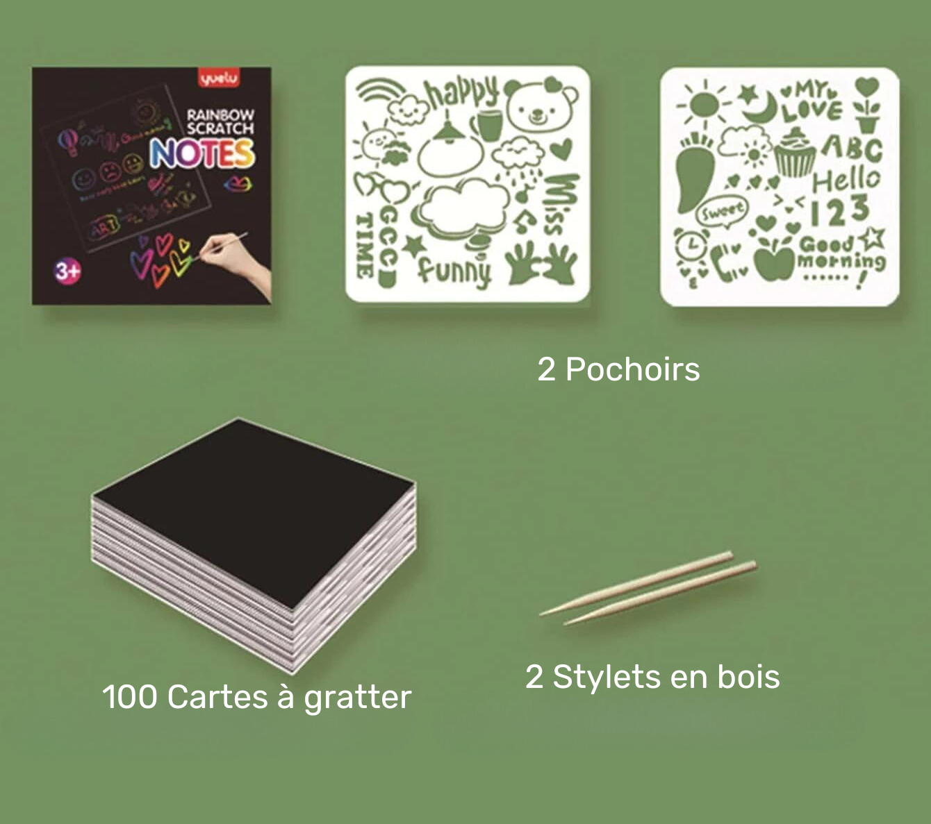Bloc de Papier à Gratter Arc-en-ciel
