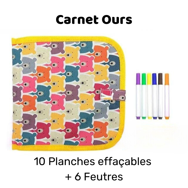 Carnet de Dessin Effaçable pour Enfants