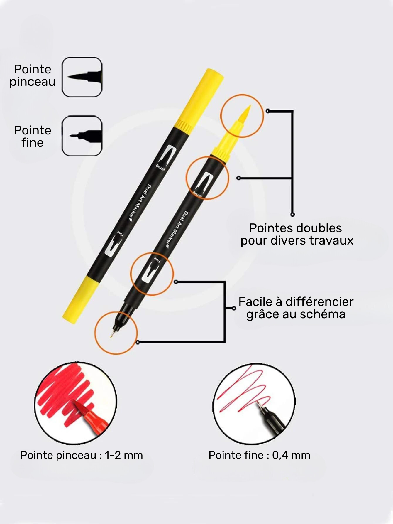 Feutre à double pointe