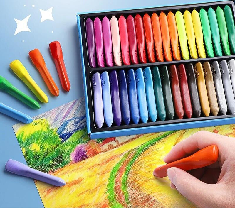 Crayons de Couleur Non Toxiques en Plastique