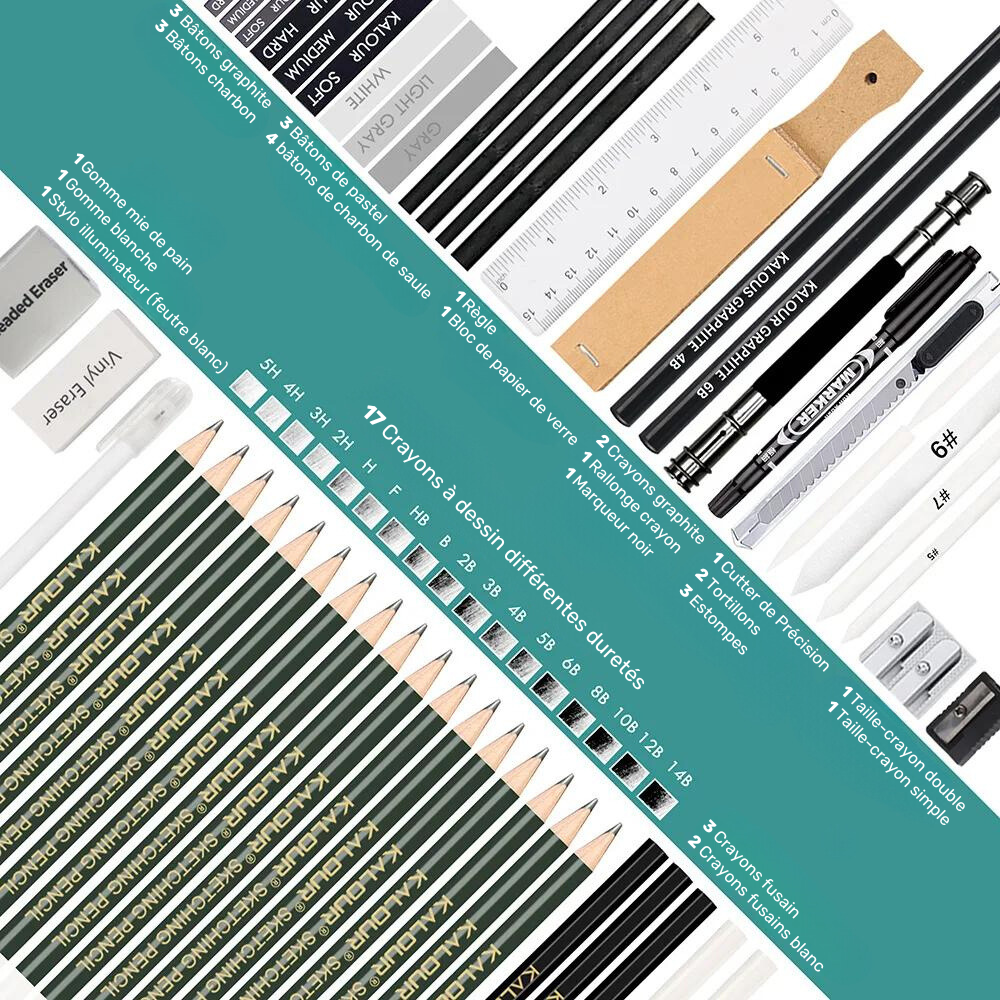 Kit de Dessin 54 pièces