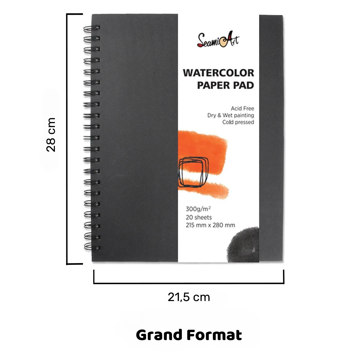 Carnet dessin spirale 300g