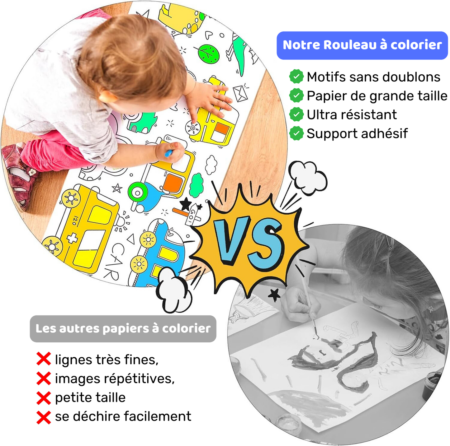 Rouleau à Colorier Adhésif