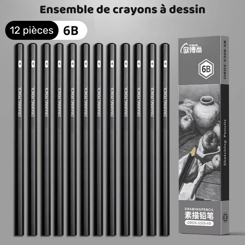 Crayons noir intense