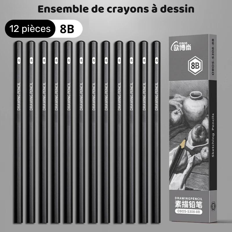 Crayons noir intense