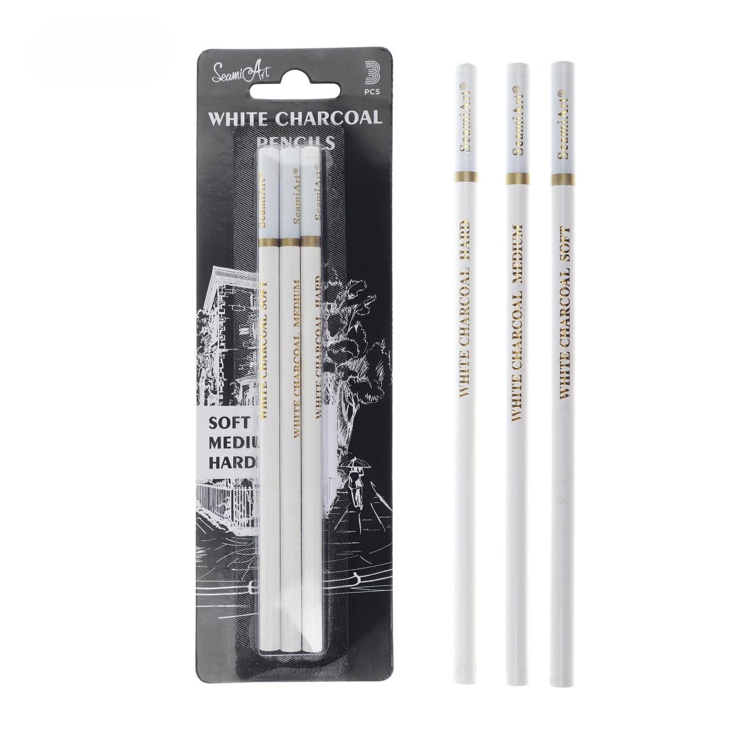 Crayons blanc 3 duretés