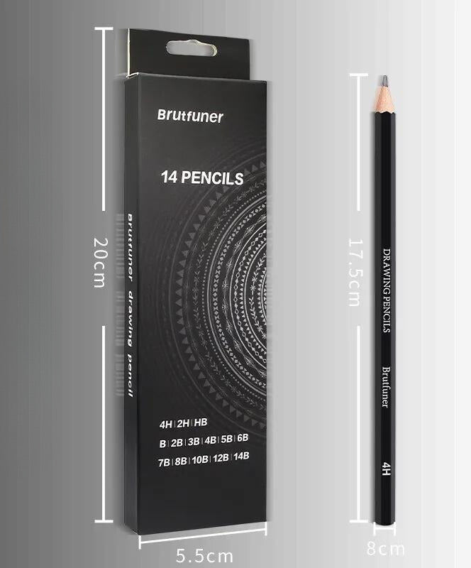 Crayons noir différentes duretés