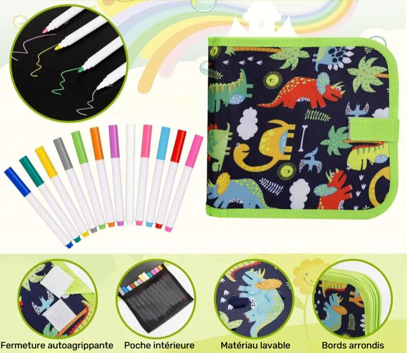 Carnet de Dessin Effaçable pour Enfants