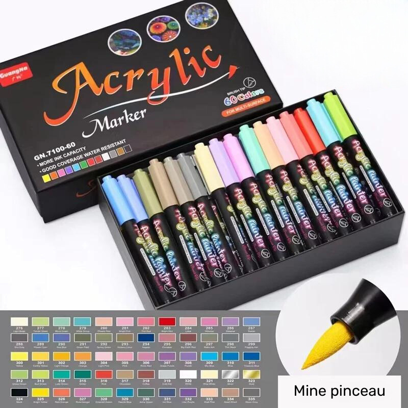 Feutres Acrylique pointe fine et souple