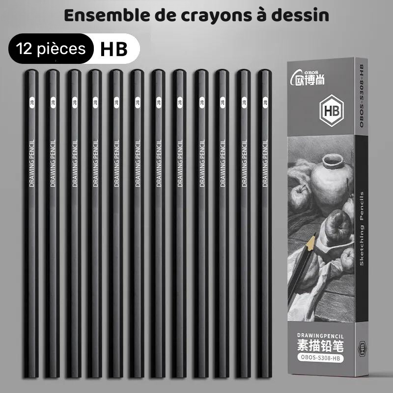 Crayons noir intense