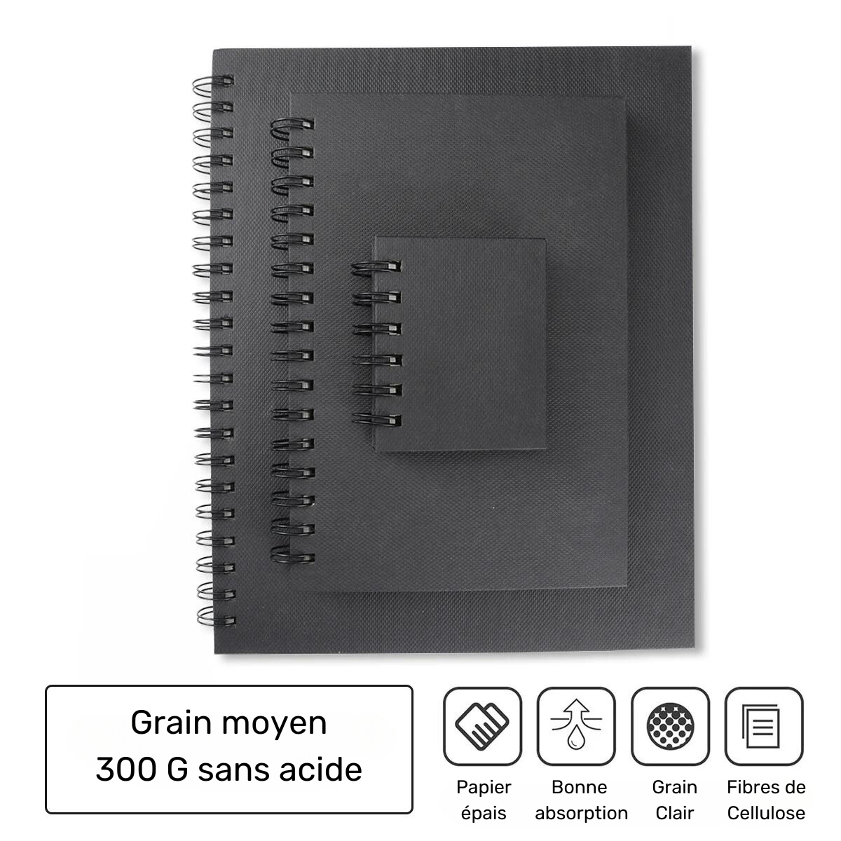 Carnet dessin spirale 300g