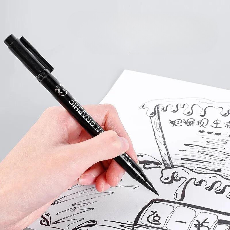 Set 12 Feutres Noirs, Ebook offert et -50% sur le carnet croquis et le set de crayons graphite !