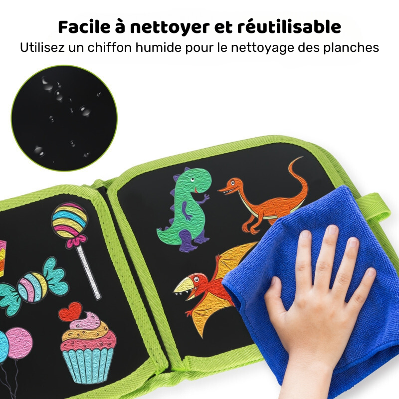 Carnet de Dessin Effaçable pour Enfants