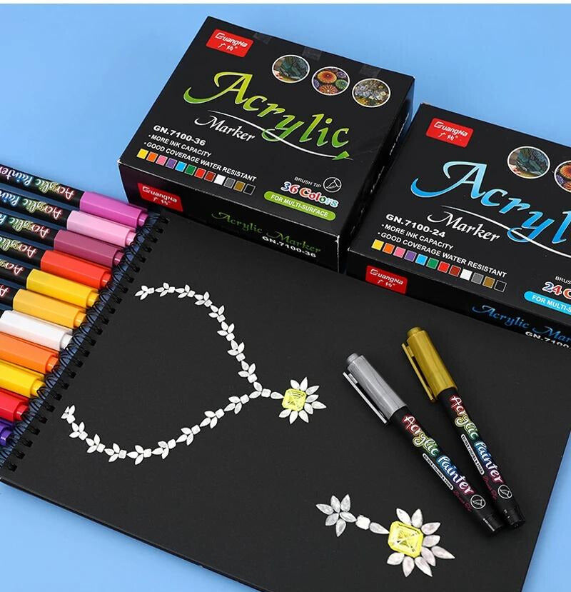 Feutres Acrylique pointe fine et souple