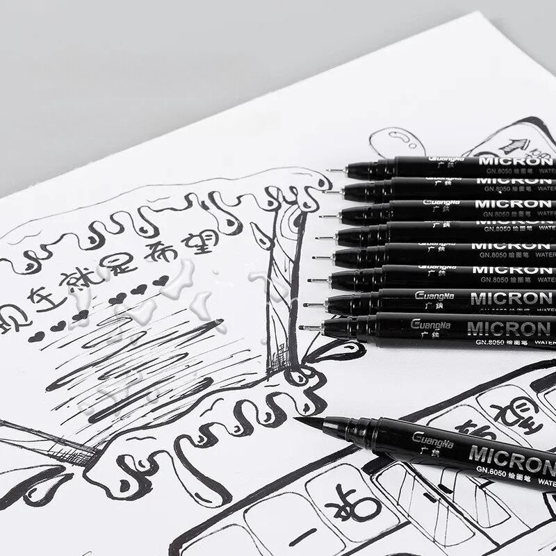 Set 12 Feutres Noirs, Ebook offert et -50% sur le carnet croquis et le set de crayons graphite !
