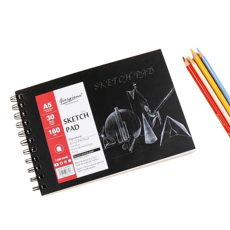 Carnet de Croquis Spirale Haute Qualité 160g