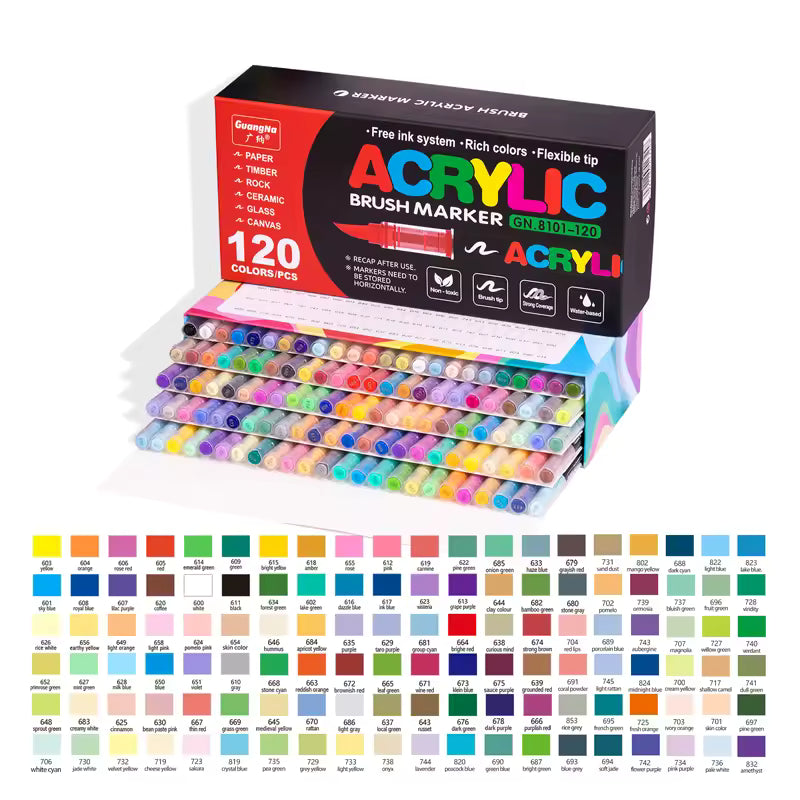 Feutres acrylique pointe fine et souple