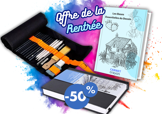Kit de Dessin Enroulable, Ebook offert et -50% sur le carnet croquis !