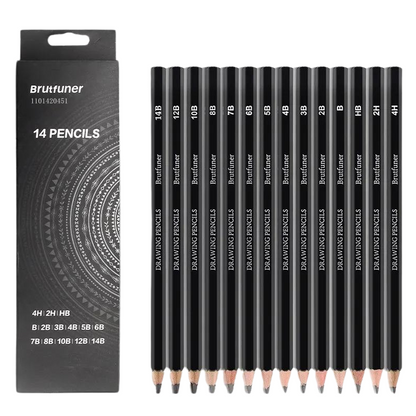 Crayons noir différentes duretés