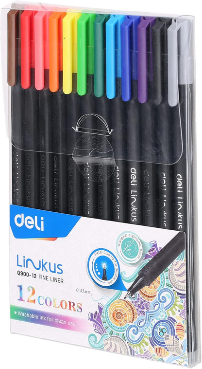Feutres 12 Couleurs pointe fine