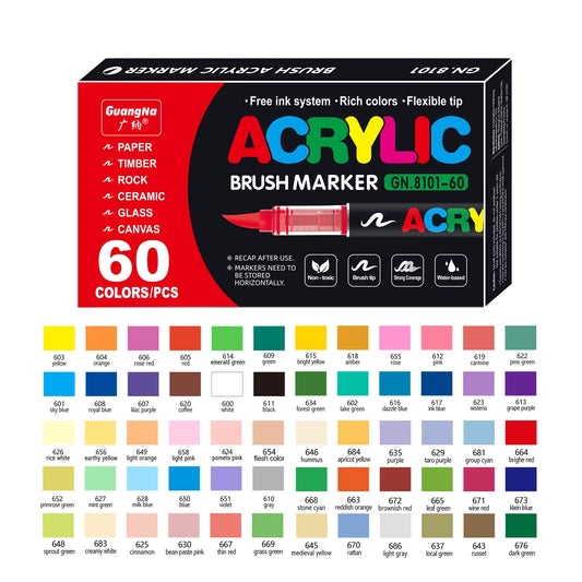 Feutres acrylique pointe fine et souple