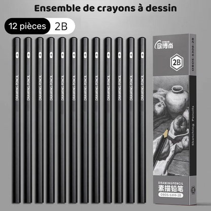 Crayons noir intense