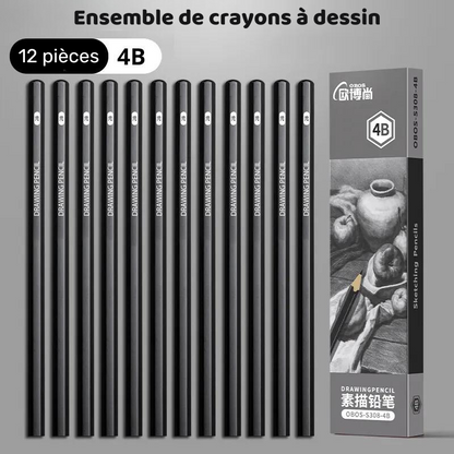 Crayons noir intense