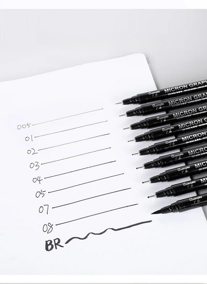 Set de 12 Feutres Noirs