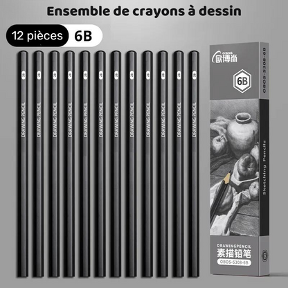 Crayons noir intense