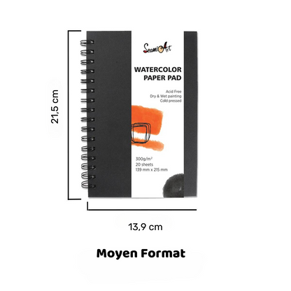 Carnet dessin spirale 300g