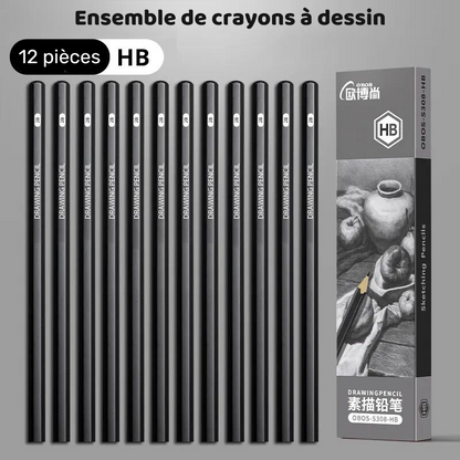 Crayons noir intense