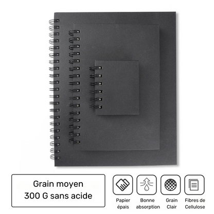 Carnet dessin spirale 300g